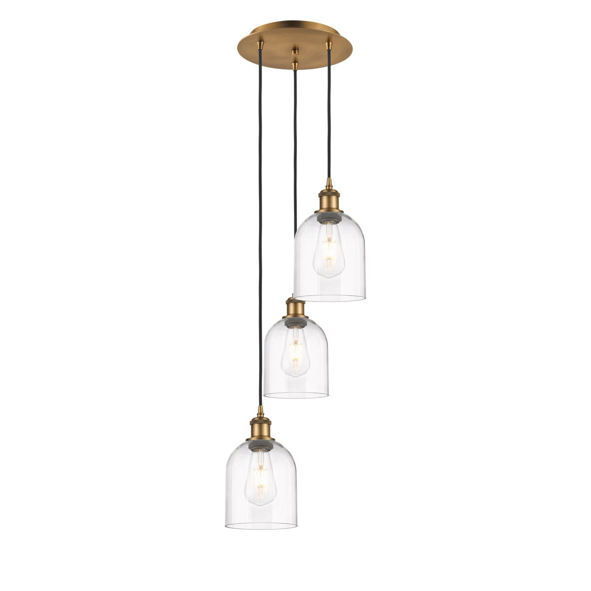 Innovations Lighting Ballston - Bella - 3 Light 12" Cord Hung Multi Pendant