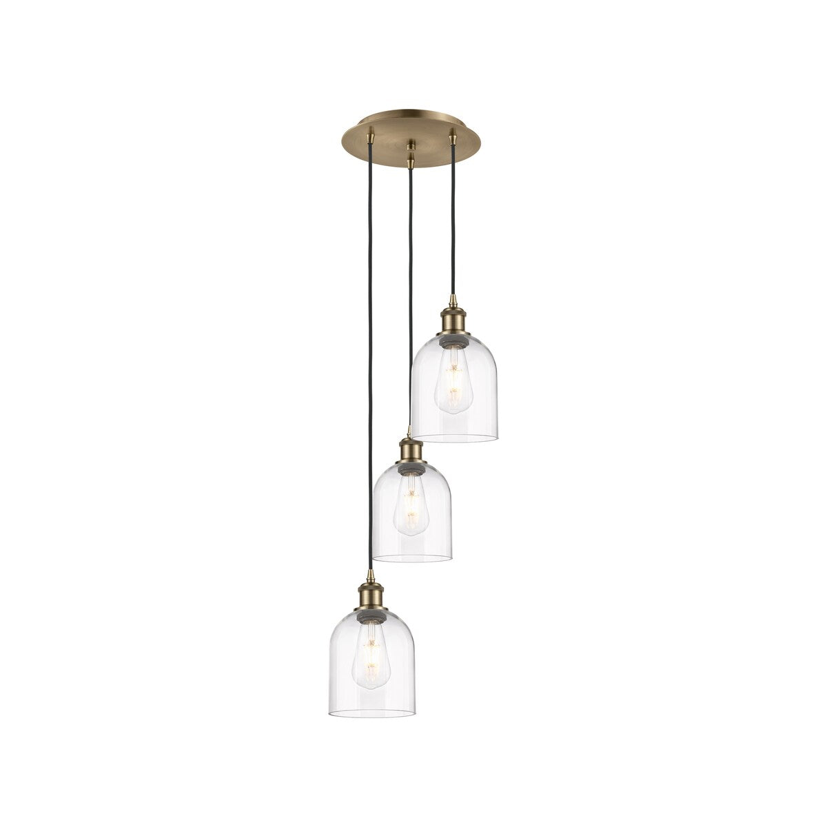 Innovations Lighting Ballston - Bella - 3 Light 12" Cord Hung Multi Pendant
