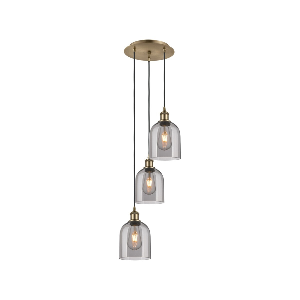 Innovations Lighting Ballston - Bella - 3 Light 12" Cord Hung Multi Pendant