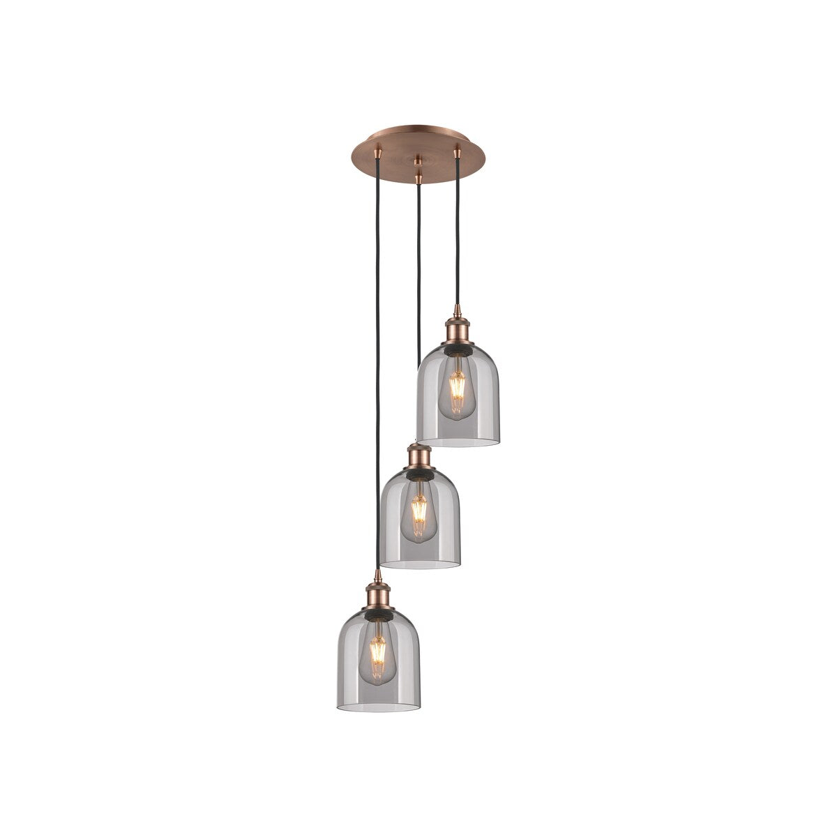 Innovations Lighting Ballston - Bella - 3 Light 12" Cord Hung Multi Pendant
