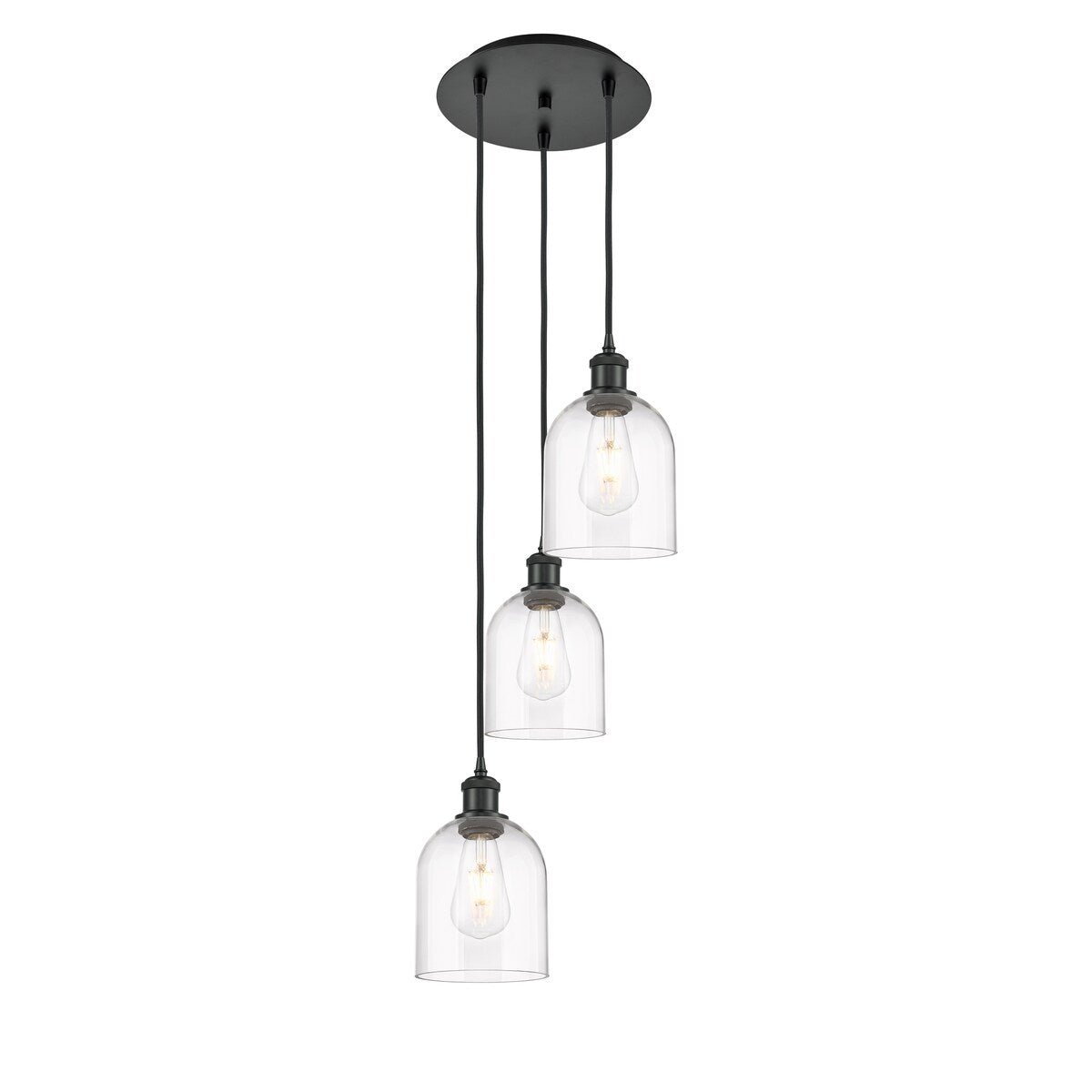 Innovations Lighting Ballston - Bella - 3 Light 12" Cord Hung Multi Pendant