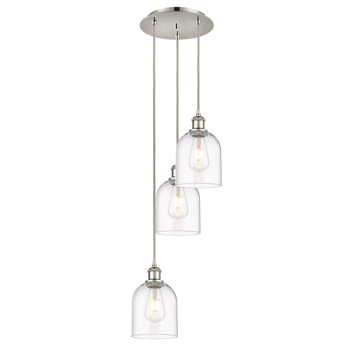 Innovations Lighting Ballston - Bella - 3 Light 12" Cord Hung Multi Pendant