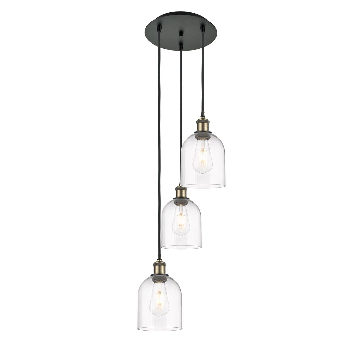 Innovations Lighting Ballston - Bella - 3 Light 12" Cord Hung Multi Pendant