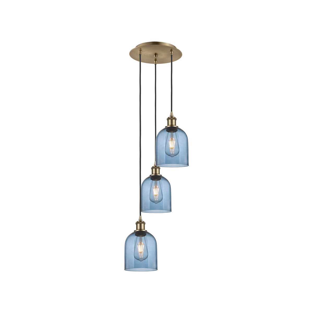 Innovations Lighting Ballston - Bella - 3 Light 12" Cord Hung Multi Pendant