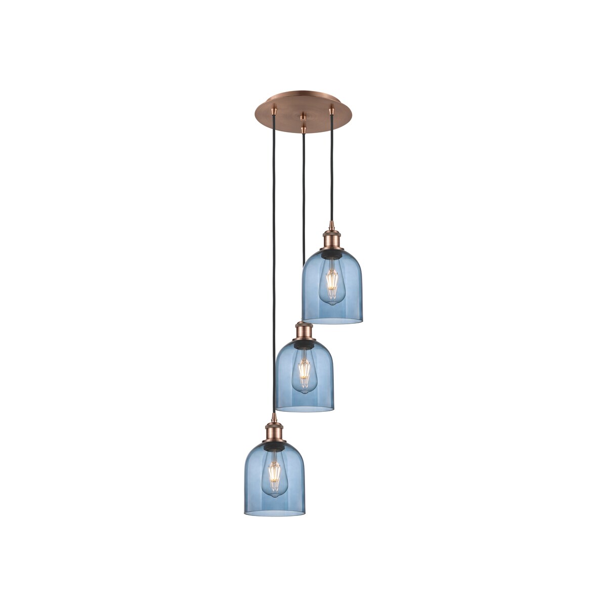Innovations Lighting Ballston - Bella - 3 Light 12" Cord Hung Multi Pendant