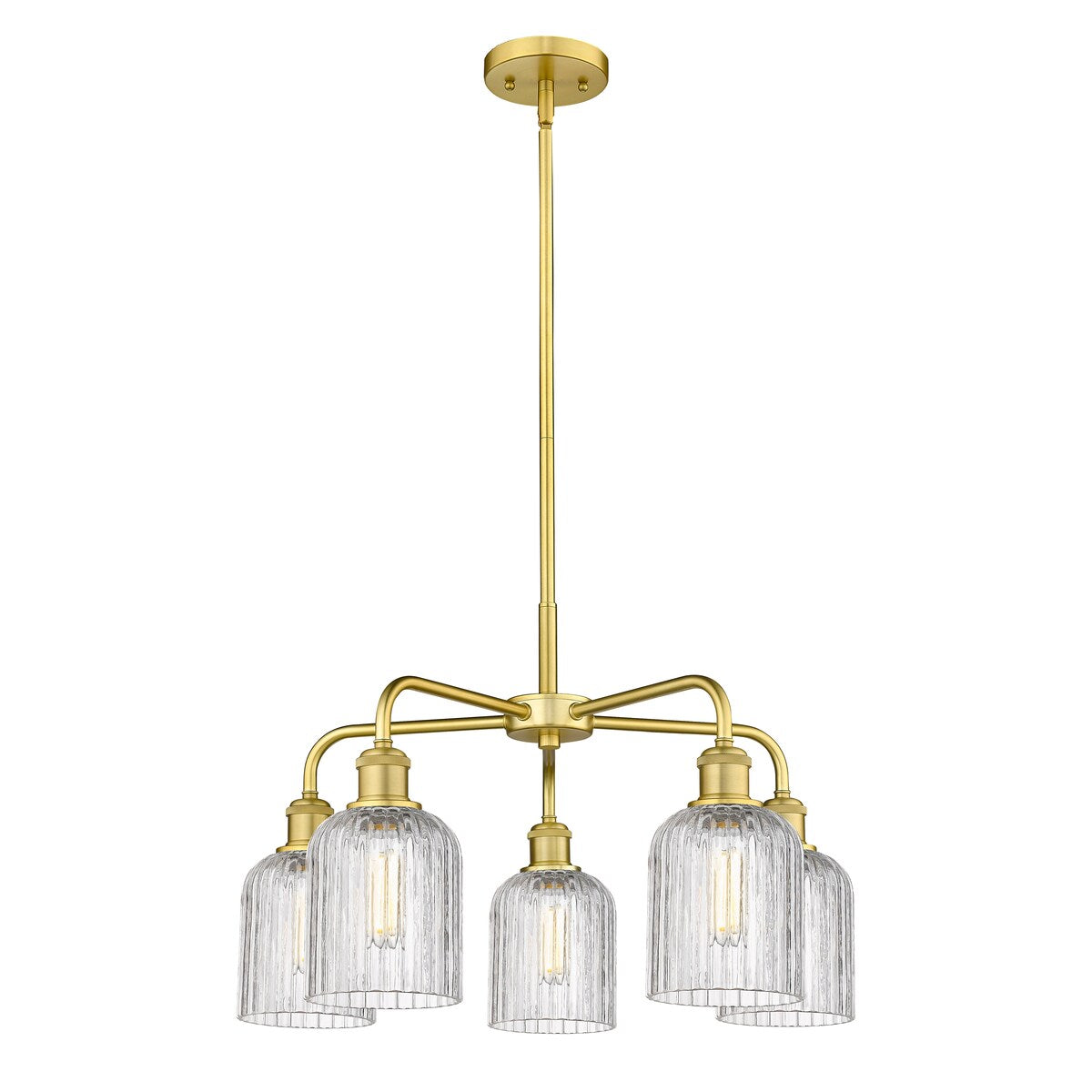 Innovations Lighting Ballston - Bridal Veil - 5 Light 23" Stem Hung Chandelier