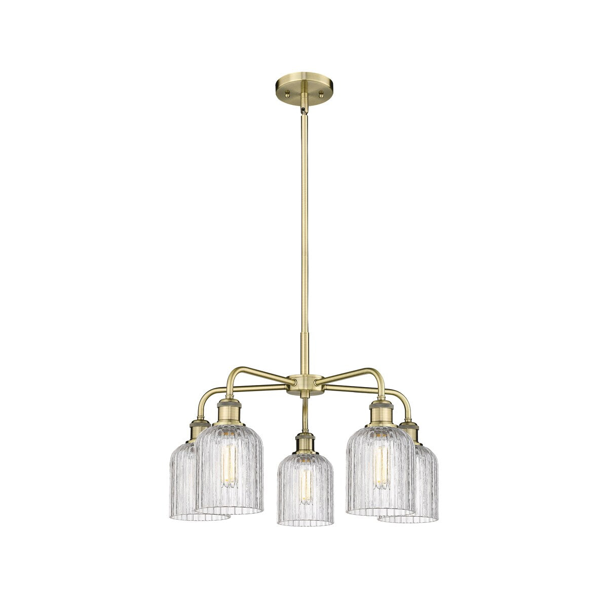 Innovations Lighting Ballston - Bridal Veil - 5 Light 23" Stem Hung Chandelier