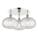 Innovations Lighting Ballston - Ithaca - 3 Light 22" Flush Mount - Clear Ithaca Shade