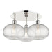 Innovations Lighting Ballston - Ithaca - 3 Light 22" Flush Mount - Clear Ithaca Shade