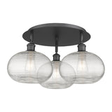 Innovations Lighting Ballston - Ithaca - 3 Light 22" Flush Mount - Clear Ithaca Shade