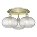 Innovations Lighting Ballston - Ithaca - 3 Light 22" Flush Mount - Clear Ithaca Shade