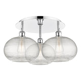 Innovations Lighting Ballston - Ithaca - 3 Light 22" Flush Mount - Clear Ithaca Shade