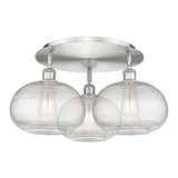 Innovations Lighting Ballston - Ithaca - 3 Light 22" Flush Mount - Clear Ithaca Shade