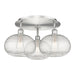 Innovations Lighting Ballston - Ithaca - 3 Light 22" Flush Mount - Clear Ithaca Shade