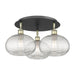 Innovations Lighting Ballston - Ithaca - 3 Light 22" Flush Mount - Clear Ithaca Shade