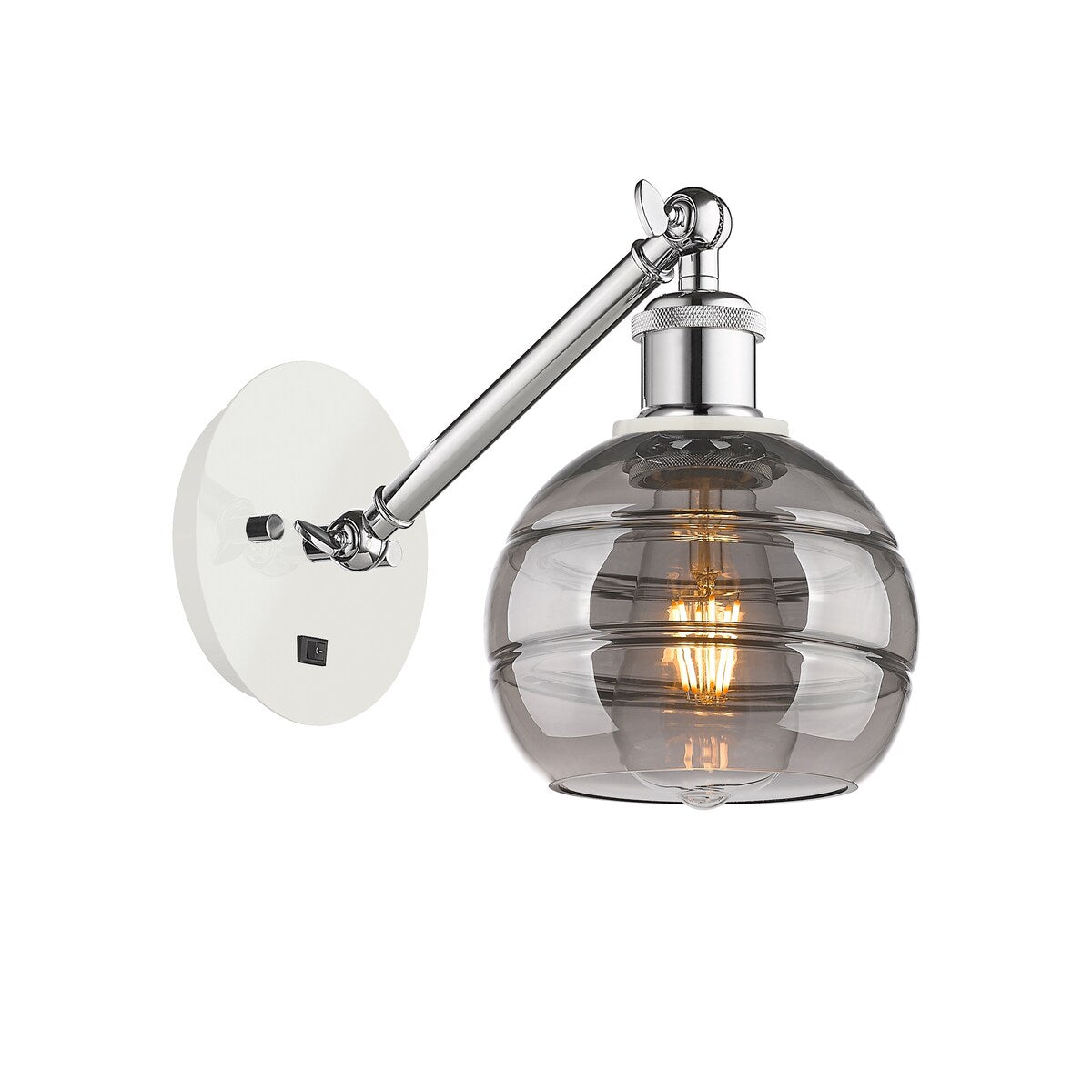 Innovations Lighting Ballston - Rochester - 1 Light 6" Sconce - Arm Adjusts Up and Down