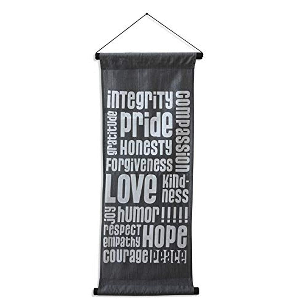 Inspirational Wall Decor Banner, Inspiring Quote Scroll, Affirmation Motivational Uplifting Decoration,Tapestry "Integrity"