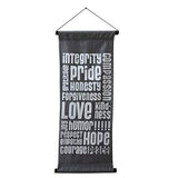 Inspirational Wall Decor Banner, Inspiring Quote Scroll, Affirmation Motivational Uplifting Decoration,Tapestry "Integrity"
