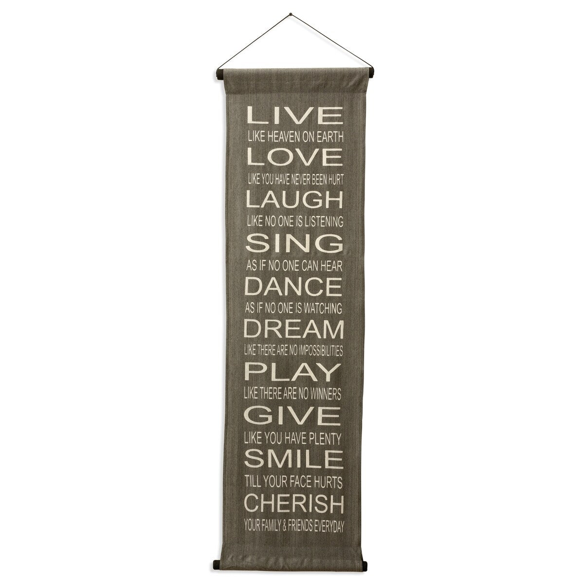 Inspirational Wall Decor Banner, Inspiring Quote Scroll, Motivational Message, Thought Saying Tapestry Live, Love, Laugh, Sing