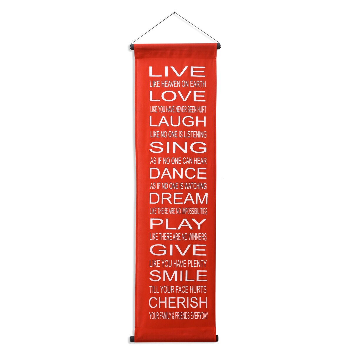Inspirational Wall Decor Banner, Inspiring Quote Scroll, Motivational Message, Thought Saying Tapestry Live, Love, Laugh, Sing