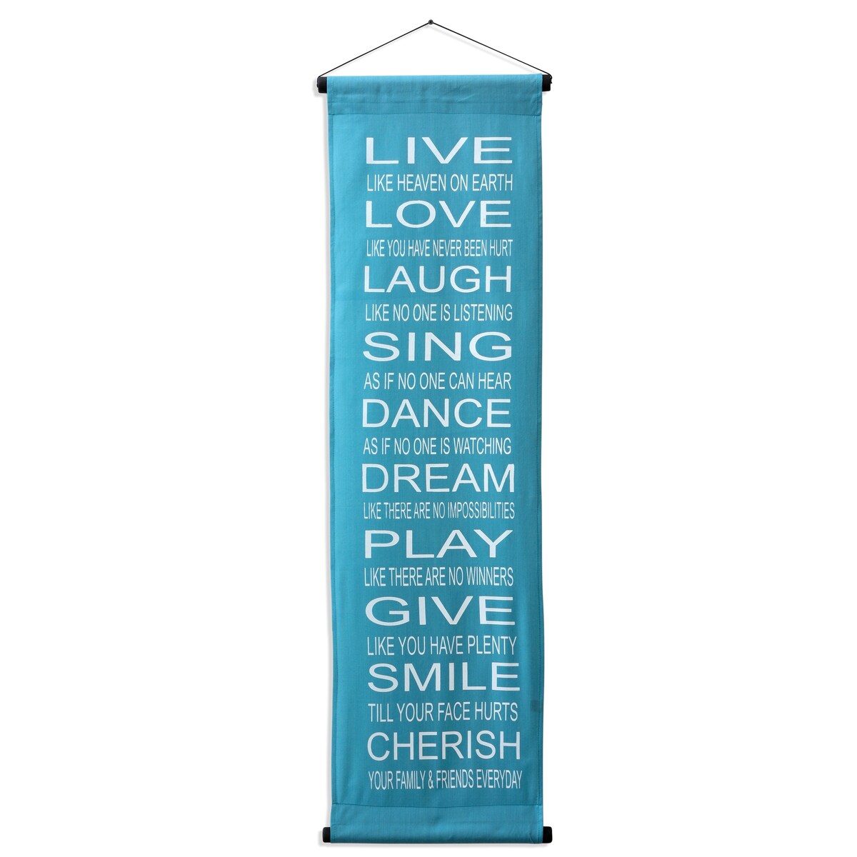 Inspirational Wall Decor Banner, Inspiring Quote Scroll, Motivational Message, Thought Saying Tapestry Live, Love, Laugh, Sing