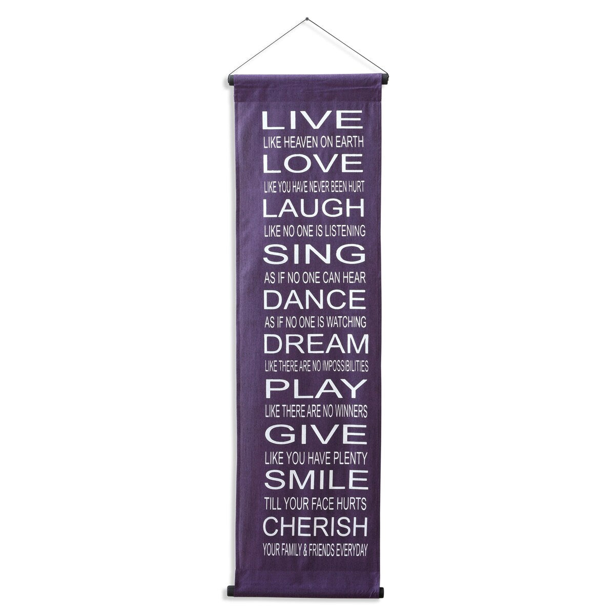 Inspirational Wall Decor Banner, Inspiring Quote Scroll, Motivational Message, Thought Saying Tapestry Live, Love, Laugh, Sing