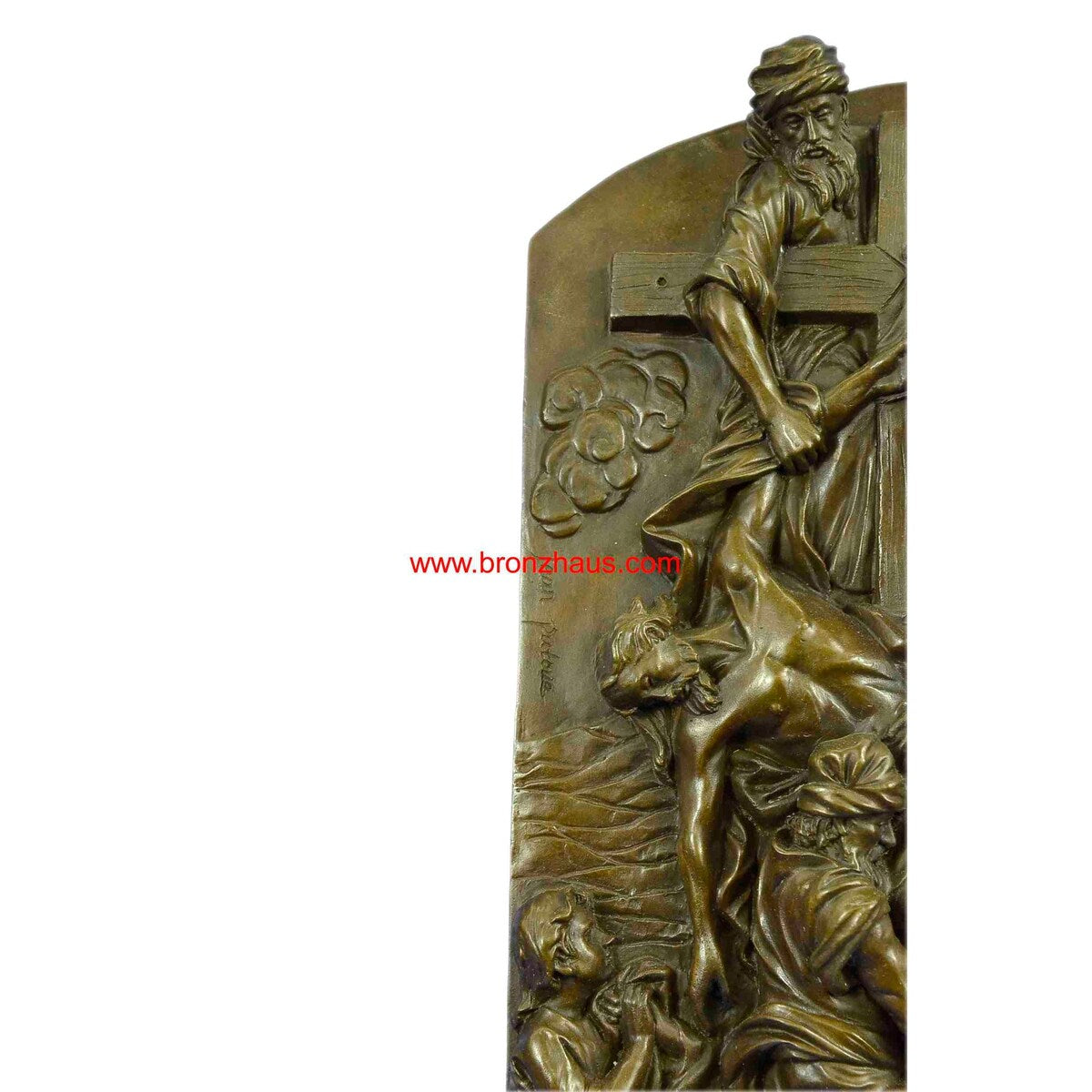 Inspiring Bronze Sculpture The Descent From The Cross Wall Mount Christ Figure