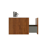 Integrated Glossy Ceramic Basin, Drain and Faucet NOT INCLUDED