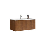 Integrated Glossy Ceramic Basin, Drain and Faucet NOT INCLUDED