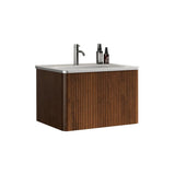 Integrated Glossy Ceramic Basin, Drain and Faucet NOT INCLUDED