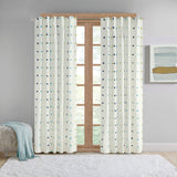 Intelligent Design Ensley Cotton Jacquard Pom Pom Single Curtain Panel - 50"W X 84"L