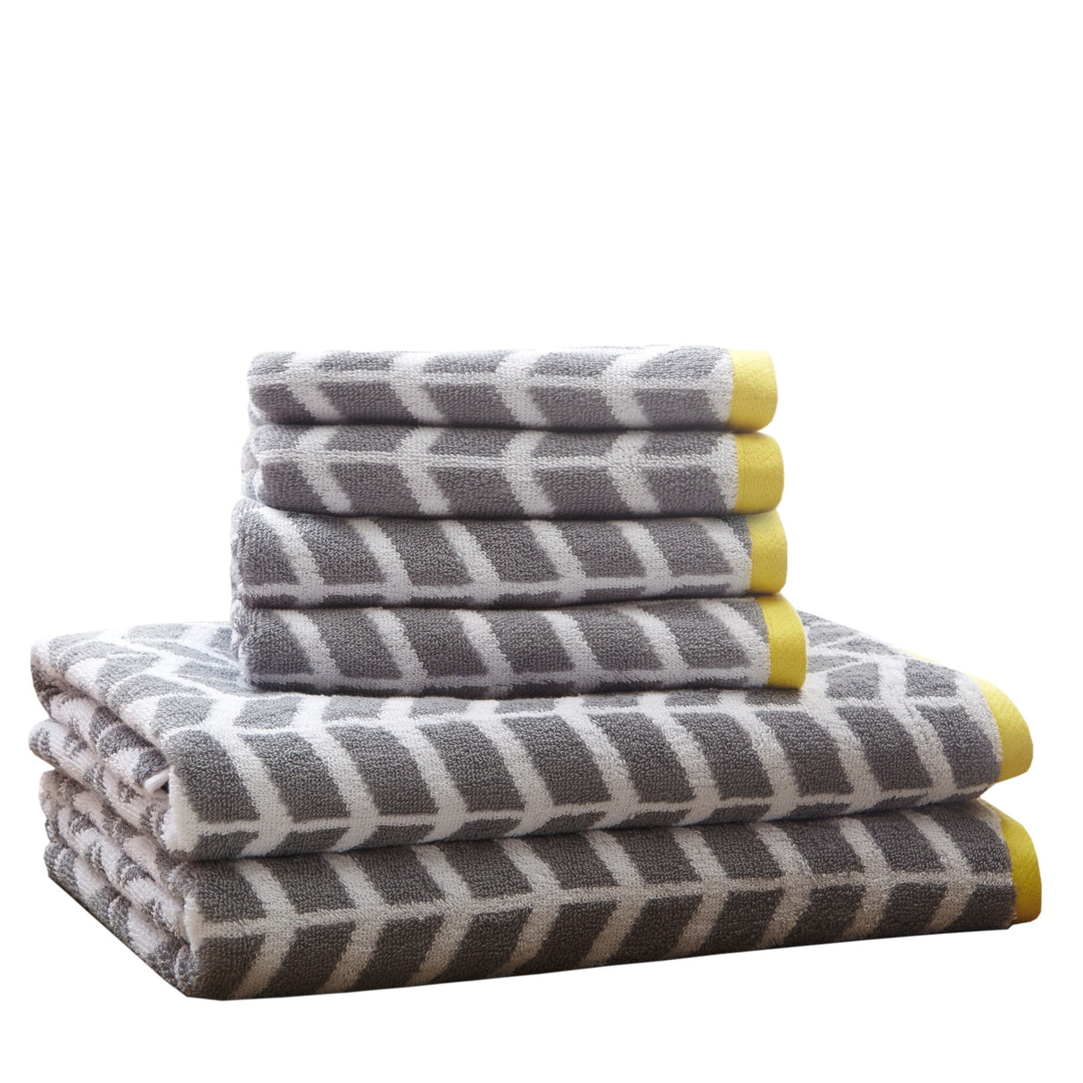 Intelligent Design Laila Cotton Jacquard Bath Towel 6 Piece Set