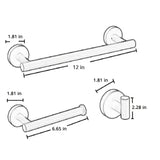 Interbath 3 Pieces Bathroom Hardware Accessories Set