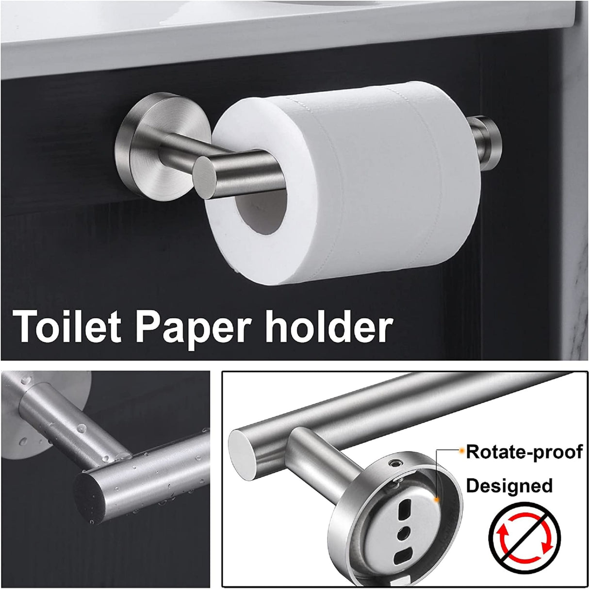 Interbath 3 Pieces Bathroom Hardware Accessories Set