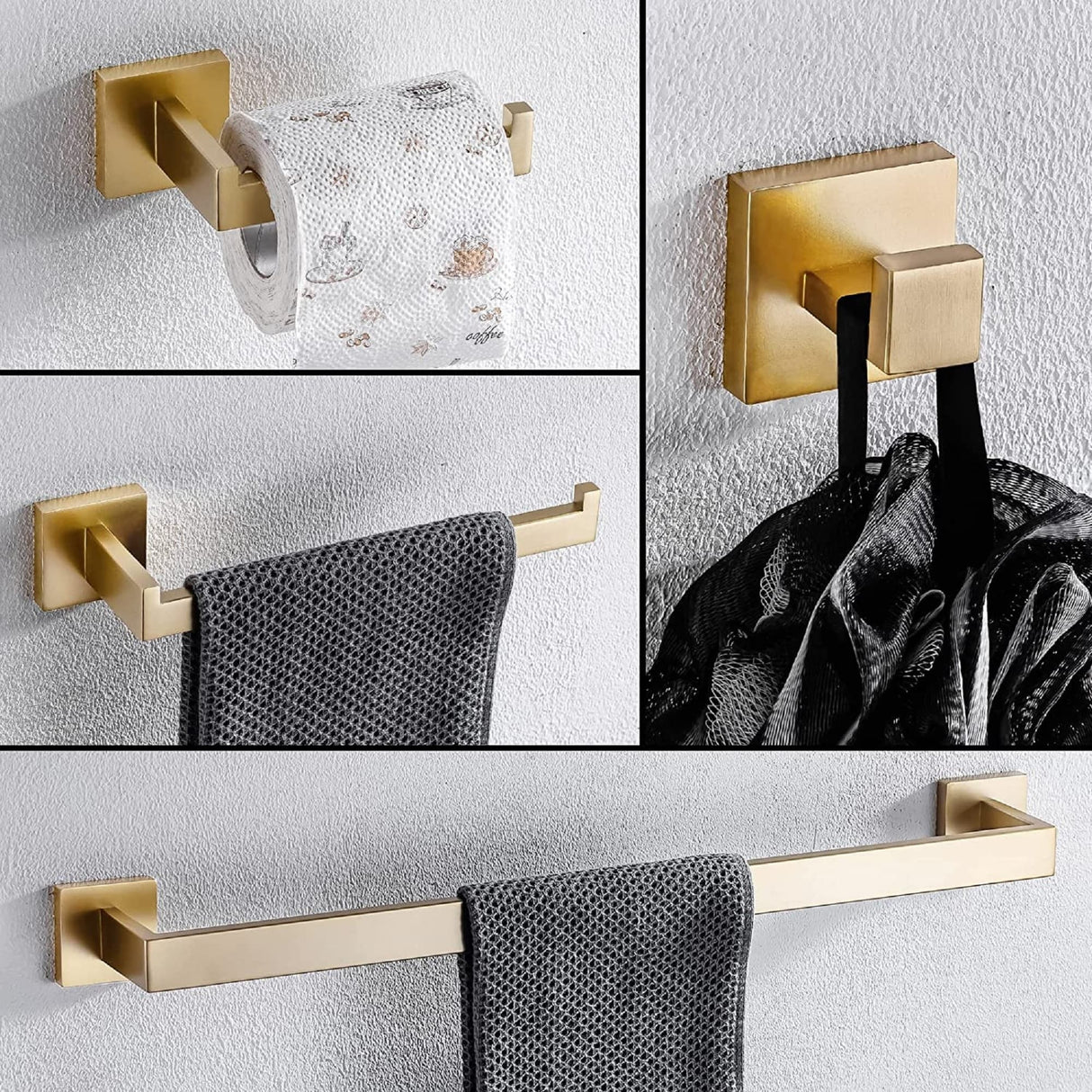 Interbath 5 Pieces Bathroom Hardware Accessories Set