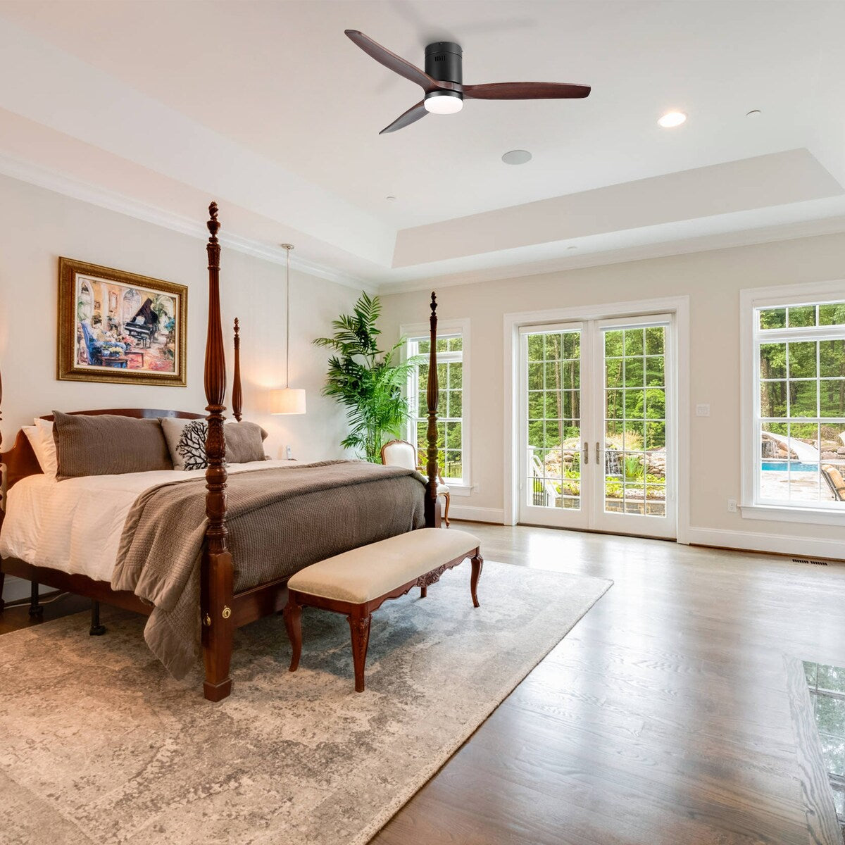 Intergrated LED Low Profile Ceiling Fan Lighting