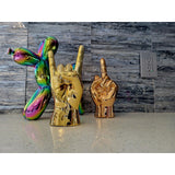 Interior Illusions Plus Gold Rock On hand Tabletop decor - 9in tall