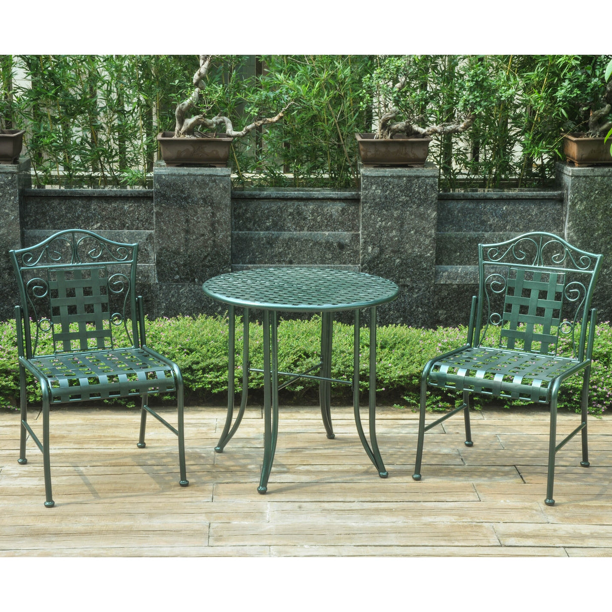 Mandalay 3-Piece Iron Patio Bistro Set