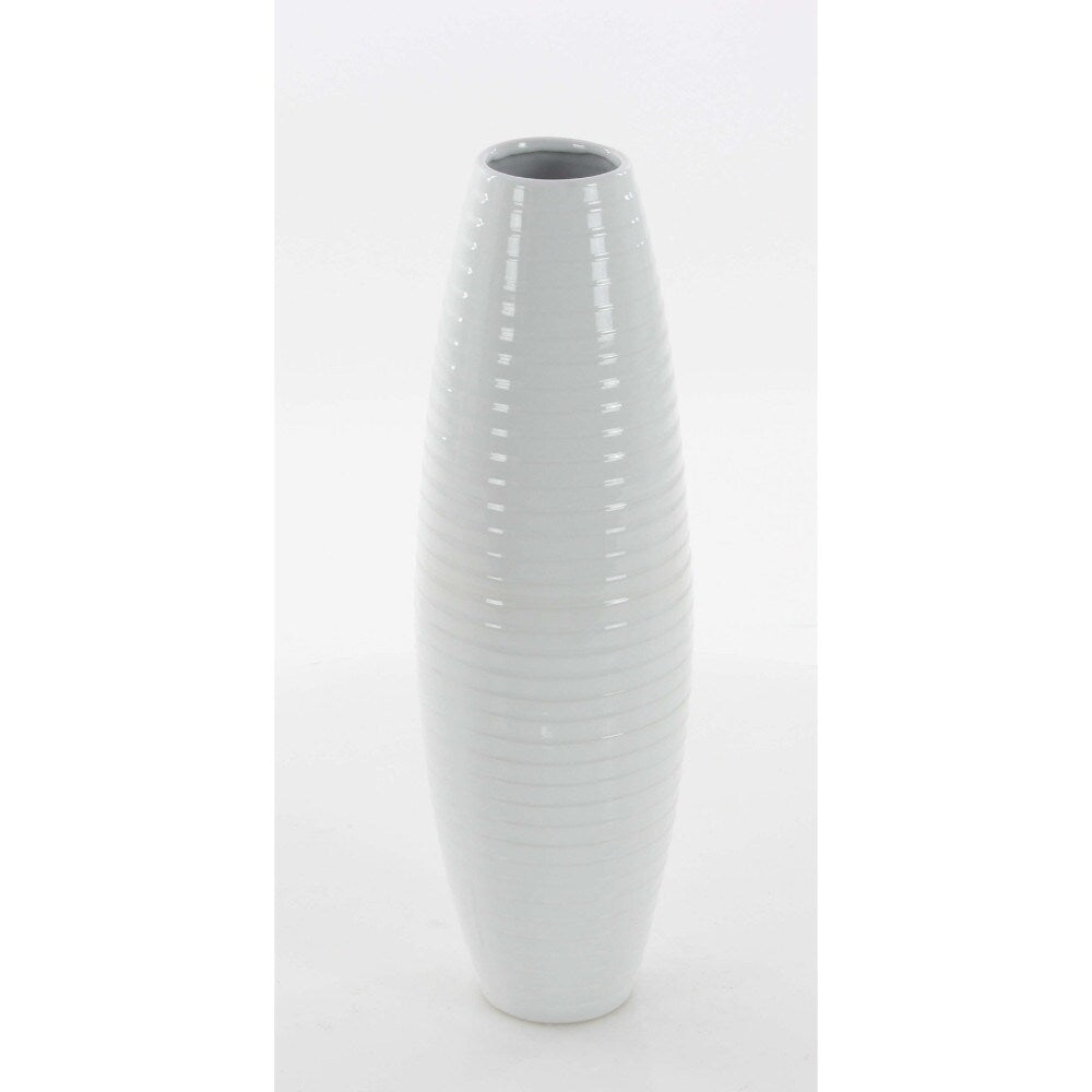 Intricate White Ceramic Vase