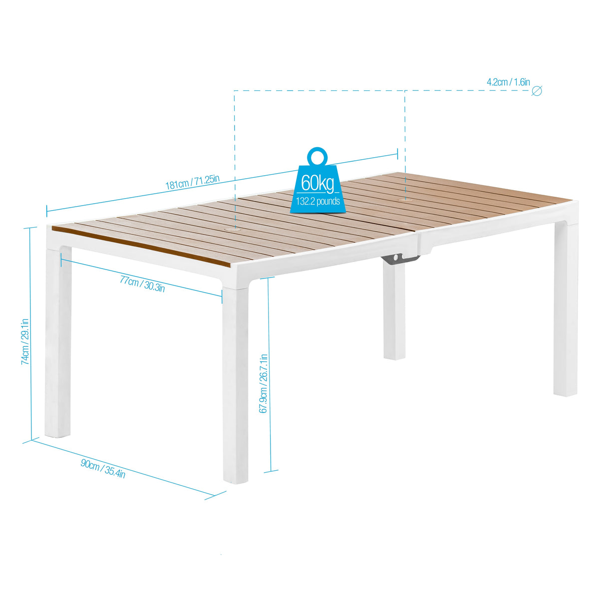 Inval Madeira 8-Seat Dining Table by MQ