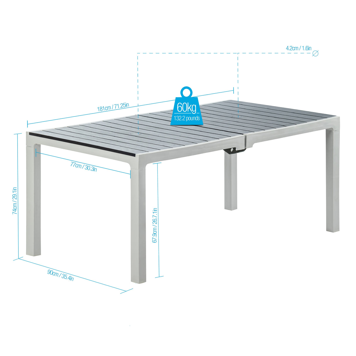 Inval Madeira 8-Seat Dining Table by MQ