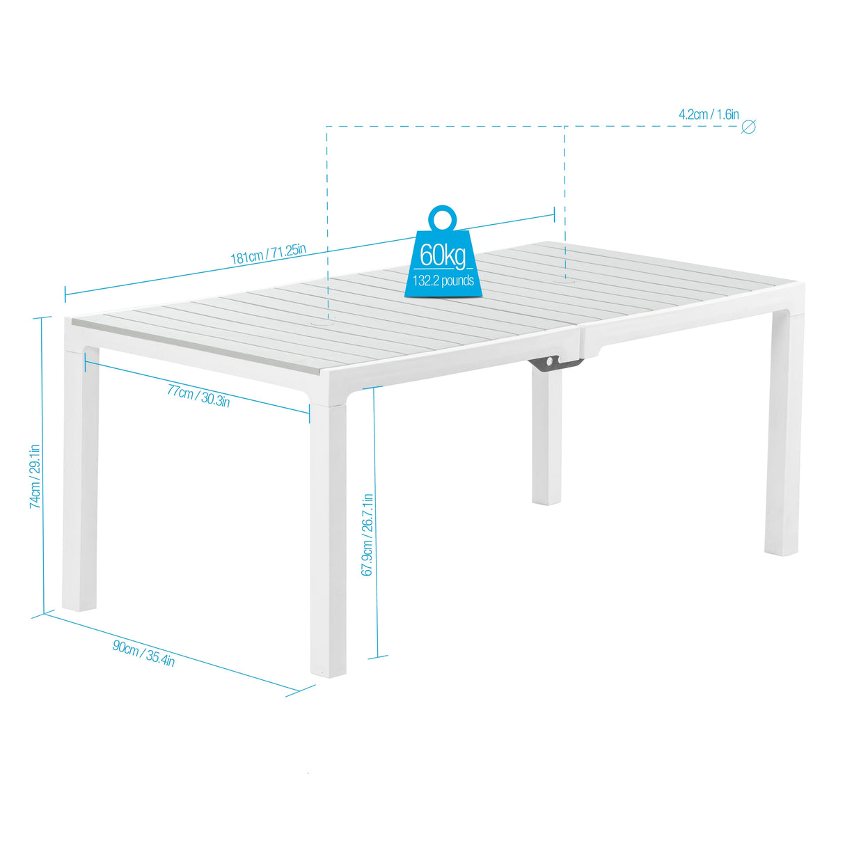 Inval Madeira 8-Seat Dining Table by MQ
