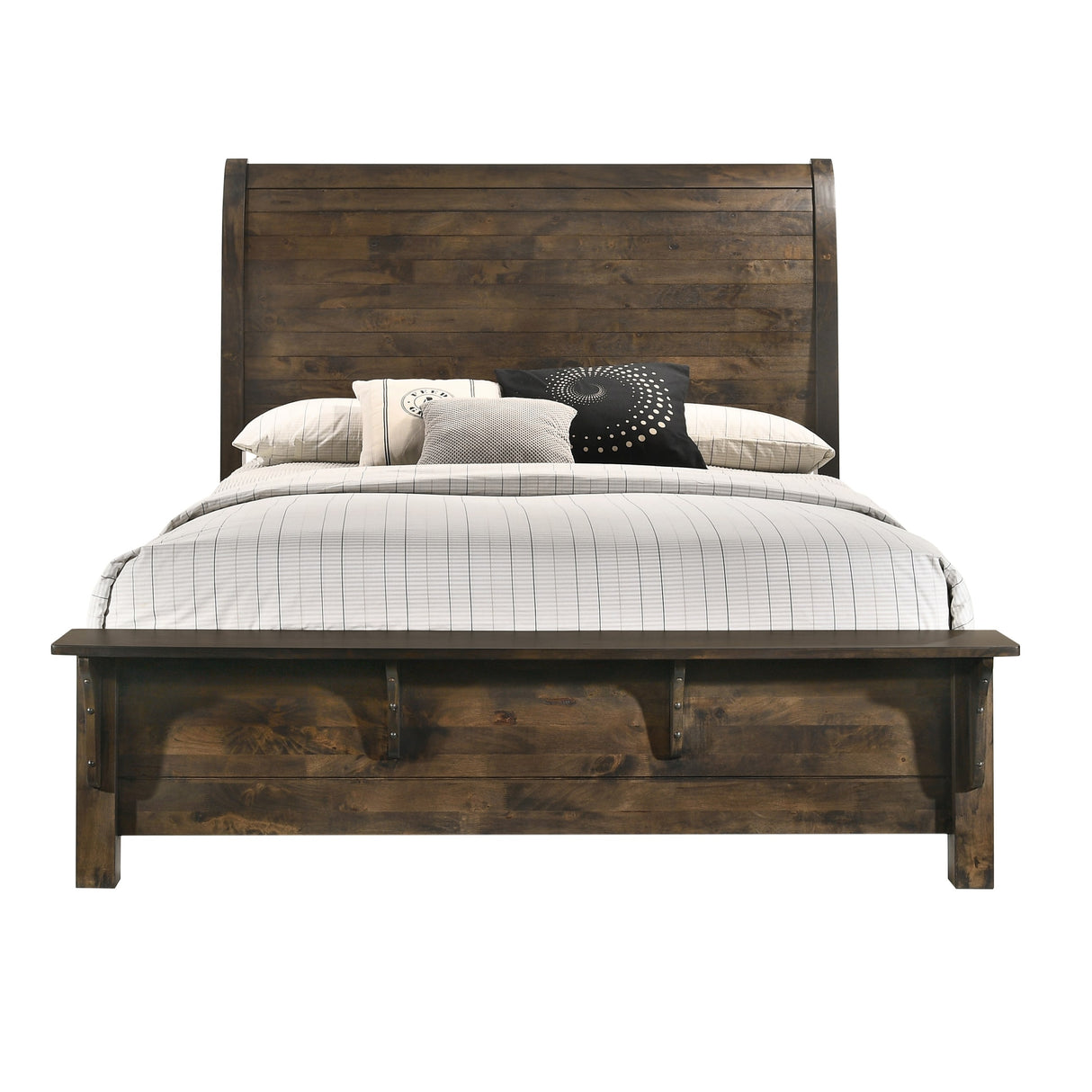 New Classic Furniture Inverness Rustic Gray Sleigh Bed