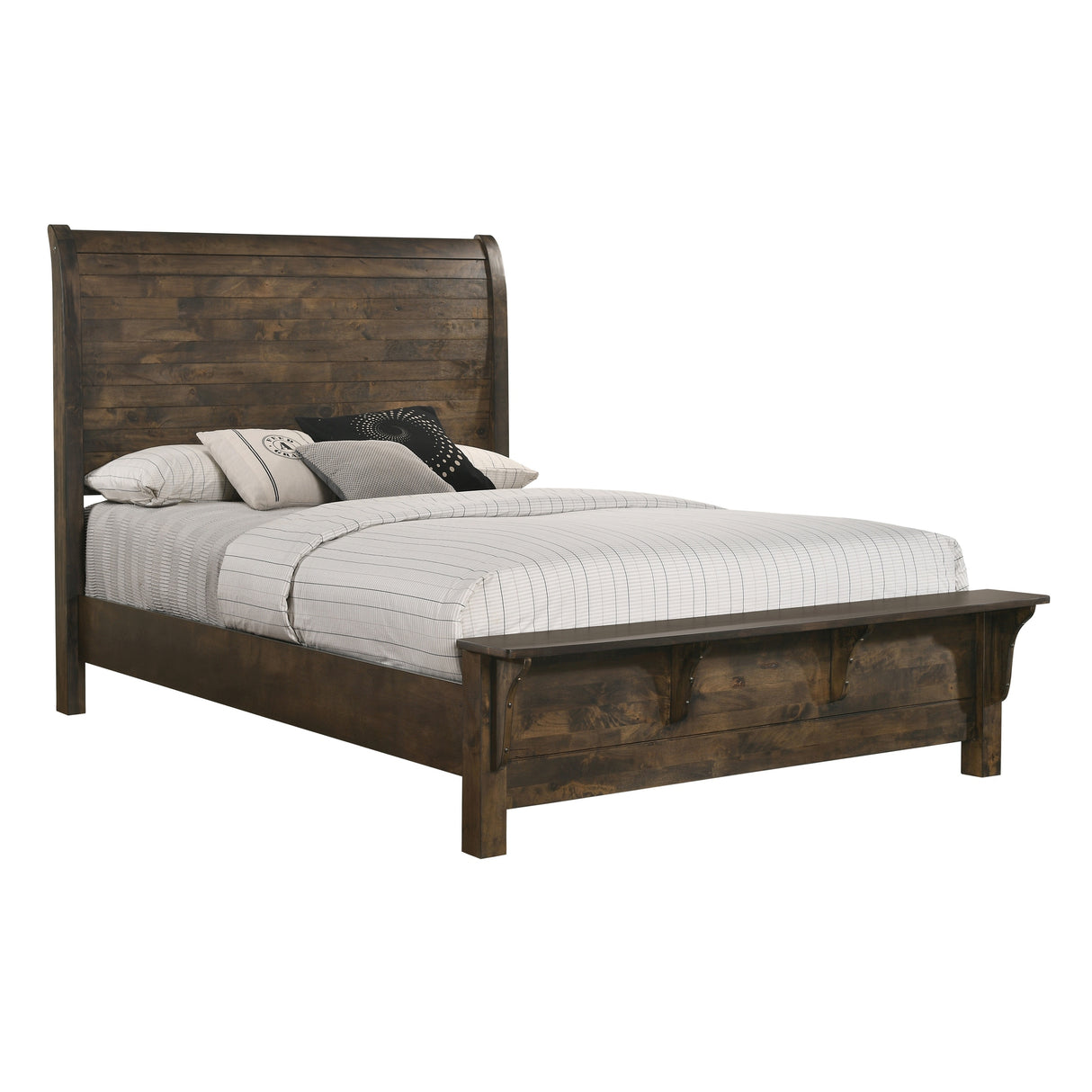 New Classic Furniture Inverness Rustic Gray Sleigh Bed