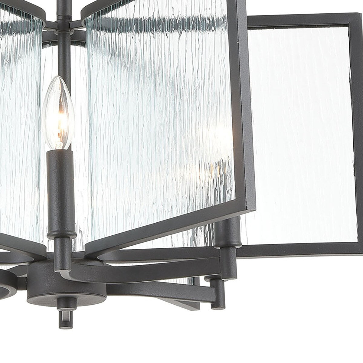 Elk Home Inversion Charcoal Glass 6 Light Chandelier
