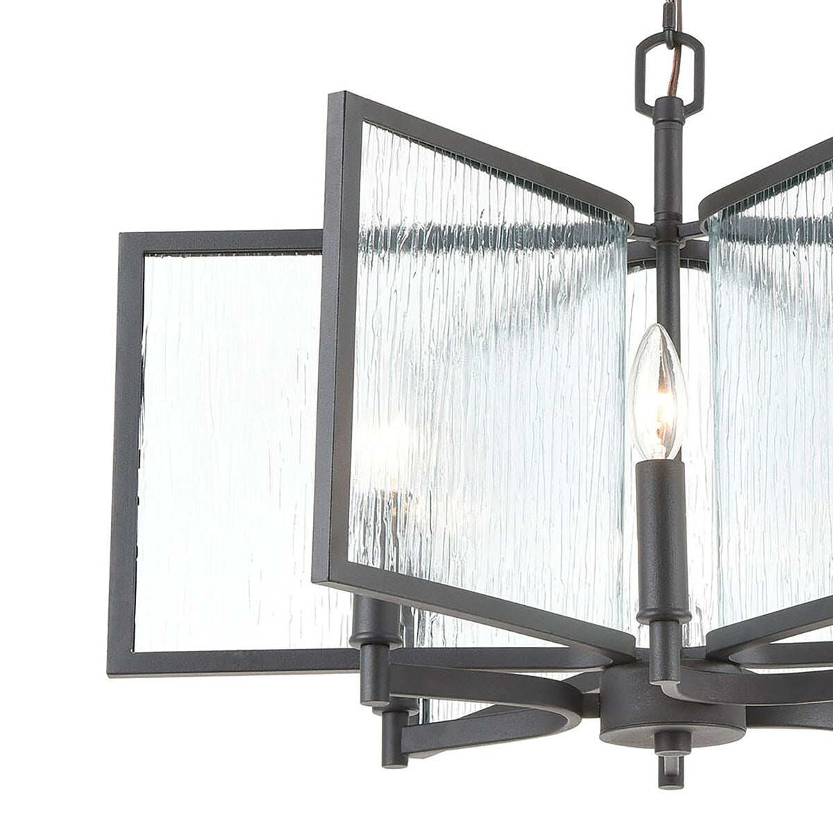 Elk Home Inversion Charcoal Glass 6 Light Chandelier