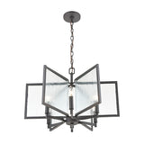Elk Home Inversion Charcoal Glass 6 Light Chandelier
