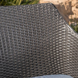 Iona Outdoor Wicker Dining Chair with Cushion (Set of 2) by Christopher Knight Home