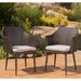 Iona Outdoor Wicker Dining Chair with Cushion (Set of 2) by Christopher Knight Home