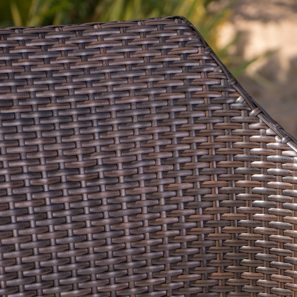 Iona Outdoor Wicker Dining Chair with Cushion (Set of 2) by Christopher Knight Home